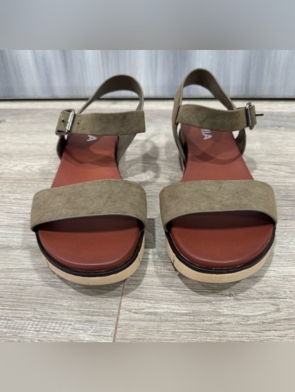 Mia Olive Suede Ankle‑Strap Sandals with Buckle - Comfortable Everyday